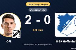 Hạ 1899 Hoffenheim 2-0, OFI khởi đầu tưng bừng ngày ra quân Europa League