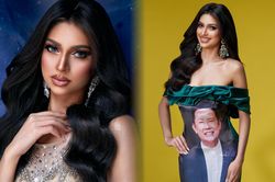 Miss Grand Singapore mặc váy in hình ông Nawat, gây xôn xao trước thềm cuộc thi
