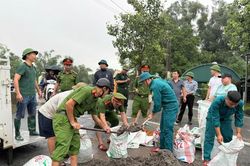 Xã Tam Hưng: Chủ động ứng phó úng ngập, bảo vệ khu dân cư