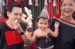 Con gái H'Hen Niê gây chú ý trong tiệc thôi nôi