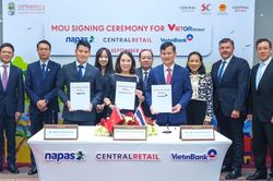 NAPAS, VietinBank và Central Retail ký hợp tác thúc đẩy thanh toán xuyên biên giới