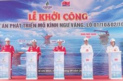 Khởi công Dự án phát triển mỏ Kình Ngư Vàng, Lô 01/10&02/10