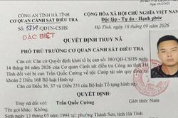 Truy nã đặc biệt đối tượng cướp tài sản