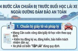 Infographic Trước buổi học lái xe ngoài đường, những khâu an toàn nào cần được kiểm tra?