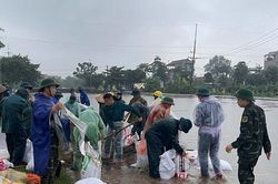 Phúc Sơn huy động hơn 600 người chống lũ sông Bùi, sông Đáy