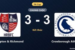 Hampton & Richmond bất phân thắng bại với Crowborough Athletic tại vòng loại FA Cup