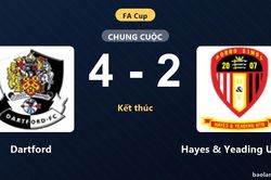 Dartford vượt qua Hayes & Yeading United ở vòng loại thứ hai FA Cup