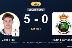 Đè bẹp Racing Santander 5-0, Celta Vigo nỗ lực thoát khỏi nhóm cầm đèn đỏ La Liga