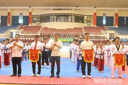 150 vận động viên Taekwondo tranh tài tại Đại hội Thể dục thể thao tỉnh Ninh Bình lần thứ I