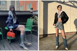 Học sao Hàn 5 cách phối chân váy jeans để mặc đẹp suốt mùa thu