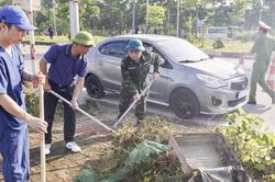 Xã Sóc Sơn ra quân tổng vệ sinh môi trường, chỉnh trang mỹ quan đô thị