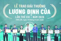 Vinh danh 30 nhà nông trẻ nhận Giải thưởng Lương Định Của