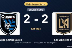 Thống kê trận đấu San Jose Earthquakes 2-2 Los Angeles FC: Màn rượt đuổi tỷ số mãn nhãn