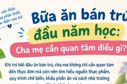 Bữa ăn bán trú đầu năm học: Cha mẹ cần quan tâm điều gì?