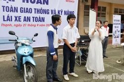 1.200 học sinh tham gia ngoại khóa về an toàn giao thông
