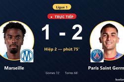 TRỰC TIẾPTrực tiếp Marseille vs Paris Saint Germain: Marseille mất người
