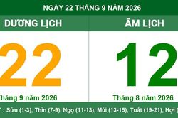 Xem lịch Âm Dương ngày 22/09/2026: Chi tiết giờ hoàng đạo và tuổi xung hợp cần lưu ý