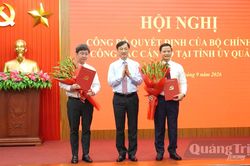 C&ocirc;ng bố c&aacute;c quyết định của Bộ Ch&iacute;nh trị về c&ocirc;ng t&aacute;c c&aacute;n bộ