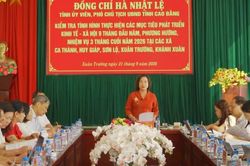 Lãnh đạo UBND tỉnh kiểm tra tình hình kinh tế - xã hội các xã Xuân Trường, Khánh Xuân, Huy Giáp, Ca Thành và Sơn Lộ