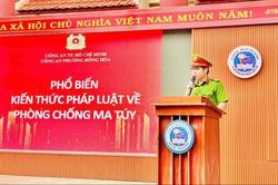 Công an phường Đông Hòa: Tuyên truyền phòng chống ma túy tại Trường THCS Bình An