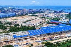 Đẩy nhanh tiến độ thi công dự án Nhà máy sản xuất ray và thép đặc biệt Hòa Phát Dung Quất