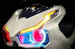 Độ đèn LED tăng sáng cho xe máy có an toàn và sợ bị phạt không?