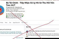 Cảnh báo giả mạo trang Facebook của Bộ Tài chính để lừa đảo