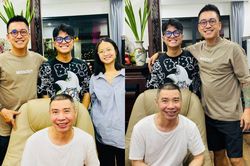 NSND Công Lý hạnh phúc khi con trai đến thăm