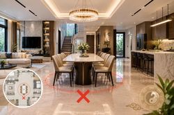 Bàn ăn đặt giữa nhà ảnh hưởng thế nào đến phong thủy không gian sống?