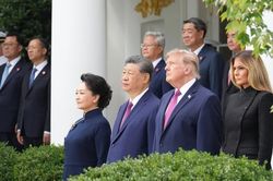 Tổng thống Mỹ Donald Trump đón Chủ tịch Trung Quốc Tập Cận Bình tại Nhà Trắng