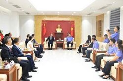 Đoàn đại biểu VKSND Trung Quốc thăm, làm việc tại TP Quảng Ninh