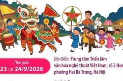 Nhiều hoạt động văn hóa nghệ thuật bổ ích tại Lễ hội Trung Thu 2026
