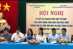 Ký kết kế hoạch phối hợp giáo dục di sản cho học sinh phía Tây Gia Lai