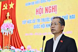Chánh án Tòa án Nhân dân tối cao Nguyễn Văn Quảng tiếp xúc cử tri tại Lâm Đồng