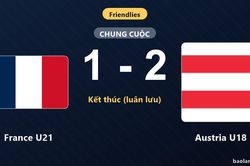 Austria U18 đánh bại France U21 1-2 ở trận giao hữu quốc tế