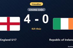 England U17 thắng cách biệt, Republic of Ireland U17 nhận thất bại nặng nề