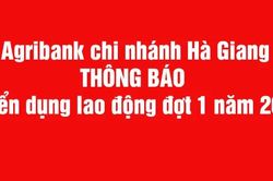 Agribank Chi nhánh Hà Giang tuyển dụng lao động đợt 1 năm 2026