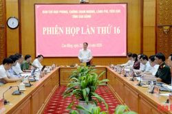 Phiên họp thứ 16 Ban Chỉ đạo phòng, chống tham nhũng, lãng phí, tiêu cực tỉnh