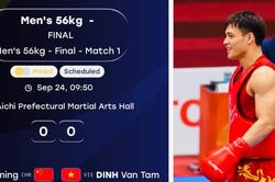 ASIAD ngày 24-9: Quán quân Phạm Quang Huy xuất trận, Đinh Văn Tâm tranh Huy chương Vàng với võ sỹ Trung Quốc