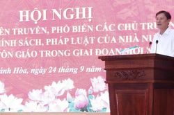 Khánh Hòa: Phổ biến chính sách pháp luật về tín ngưỡng, tôn giáo