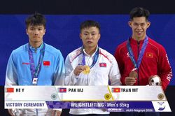 Huy chương đầu tiên của cử tạ Việt Nam ở ASIAD sau 8 năm