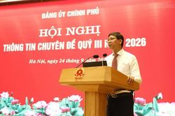 Hội nghị quý III 2026 của Đảng ủy Chính phủ về Chỉ thị 07-CT/TW