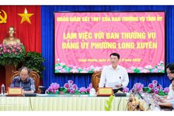 Tỉnh ủy An Giang giám sát công tác cán bộ tại phường Long Xuyên