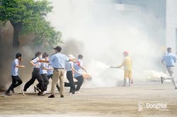 Công an thành phố Đồng Nai phối hợp diễn tập phương án chữa cháy, cứu nạn, cứu hộ