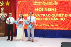 Phường Ba Ngòi công bố các quyết định về công tác cán bộ
