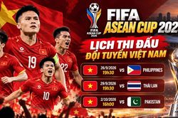 Lịch thi đấu ĐT Việt Nam tại FIFA ASEAN Cup 2026: Tuyển Việt Nam mở màn gặp Philippines, đại chiến Thái Lan