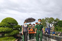 Thực hiện lấy 199 mẫu sinh phẩm hài cốt liệt sĩ tại xã Hoà Bình
