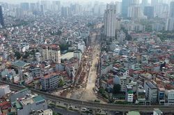 Vành đai 2,5 qua Cầu Giấy tăng tốc, chạy đua mốc thông xe kỹ thuật 10/10