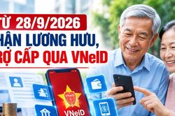 Người dân chuẩn bị nhận lương hưu, trợ cấp qua VNeID