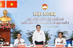 Chủ tịch Quốc hội Trần Thanh Mẫn tiếp xúc cử tri Thành phố Hồ Chí Minh